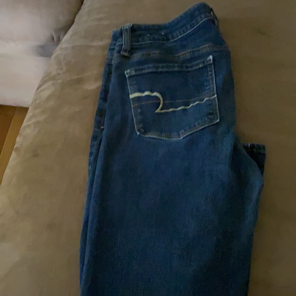 American Eagle Women’s Skinny Blue Jeans Size 8.